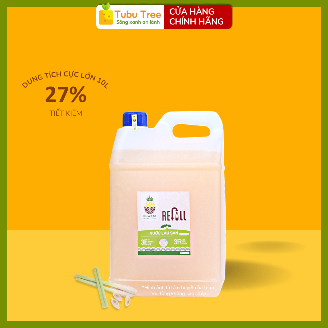 Nước lau sàn Fuwa3e chính hãng Refill size lớn