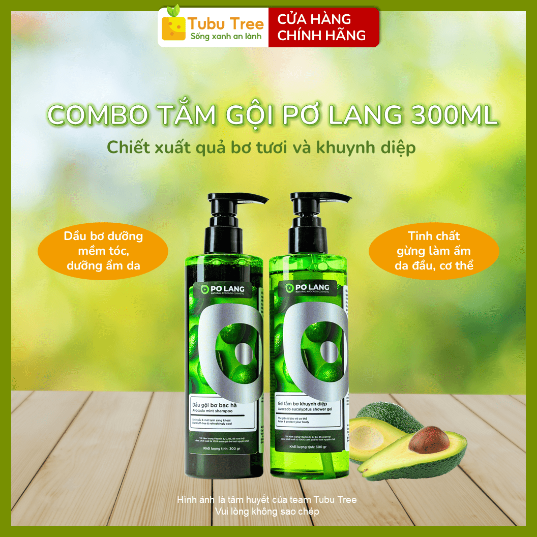 Combo Dầu Gội Bơ Bạc Hà & Gel Tắm Bơ Khuynh Diệp