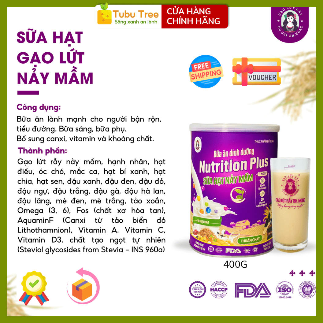 Sữa hạt gạo lứt nảy mầm BH.NONG