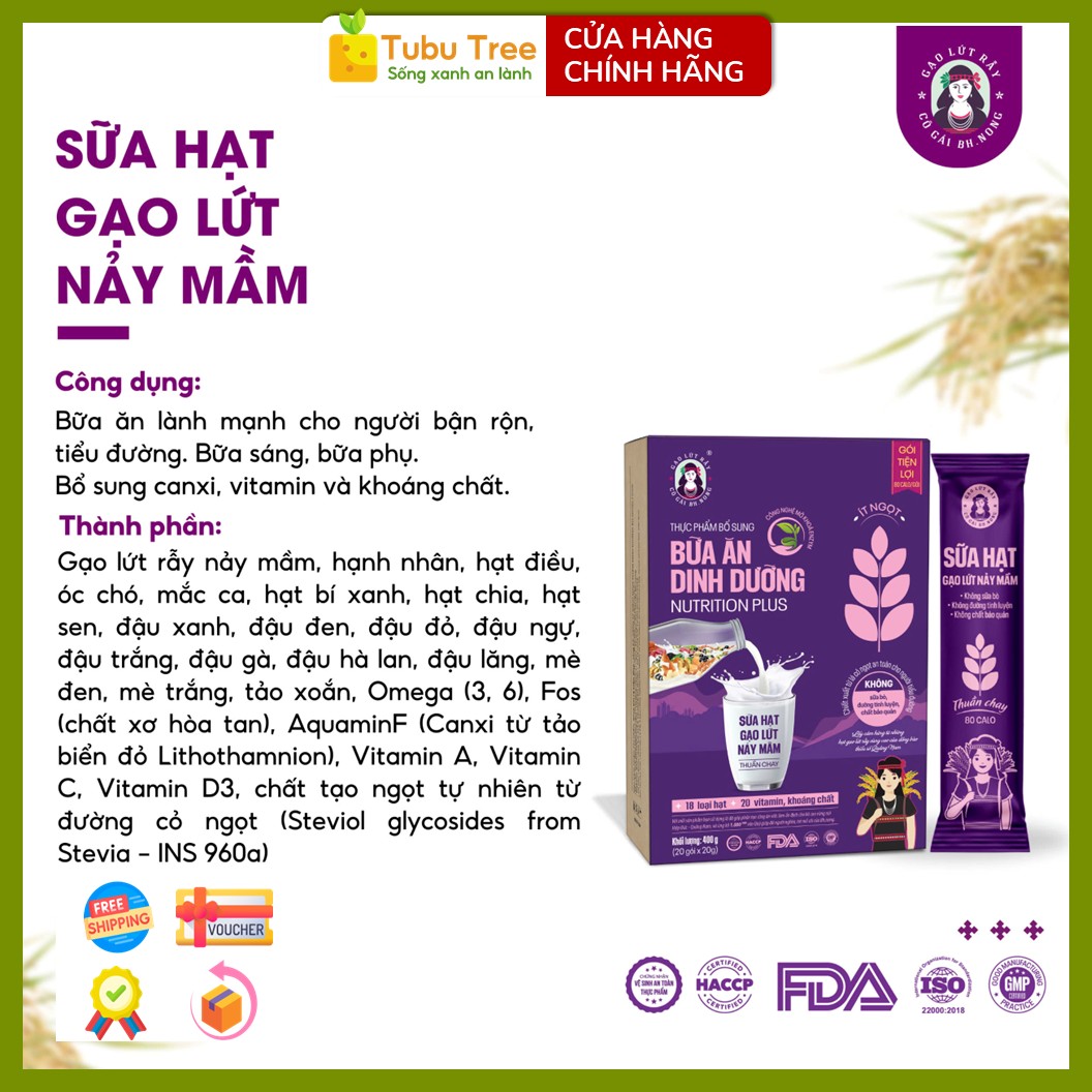 Sữa Hạt Gạo Lứt Nảy Mầm Thuần Chay Bh.nong