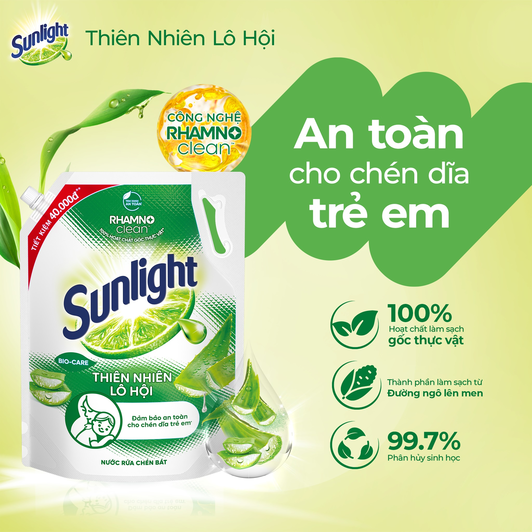nước rửa chén sunlight thiên nhiên lô hội là nước rửa chén an toàn cho da tay