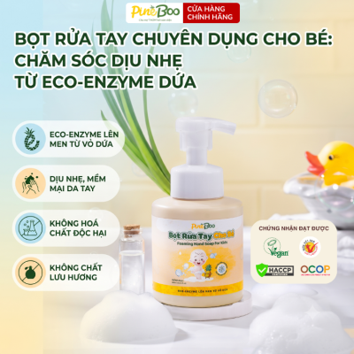 Bọt Rửa Tay PineBoo Cho Bé Sơ Sinh 300ml – Thành phần thực vật