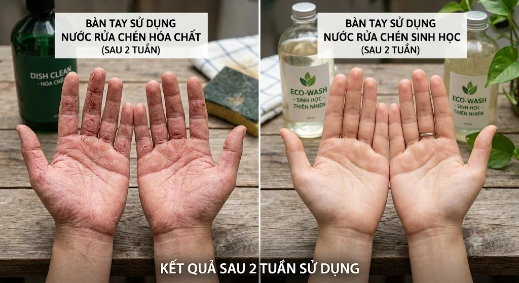 So sánh hai bàn tay sau