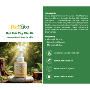 Bọt Rửa Tay PineBoo Cho Bé Sơ Sinh 300ml – Thành phần thực vật