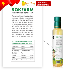Giấm mật hoa dừa hữu cơ sokfarm